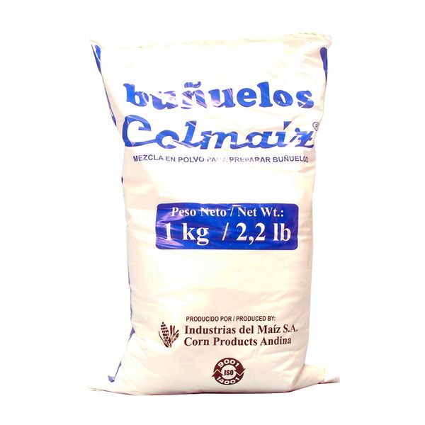 Hovedbilde COLMAIZ bakeblanding for stekte maiskuler Buñuelos 1 kg