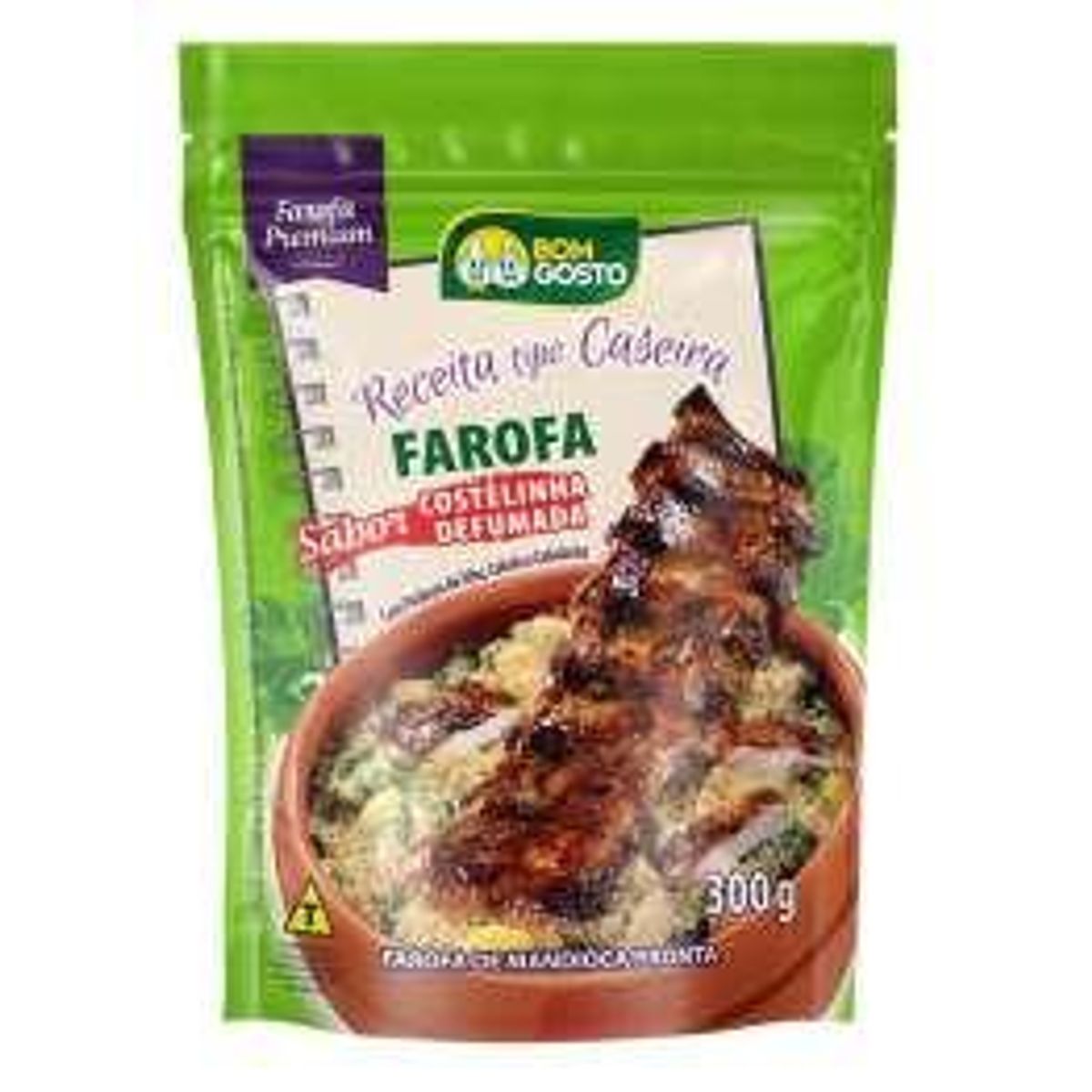 Farofa Premium Costelinha Fumada Bom Gusto 300g