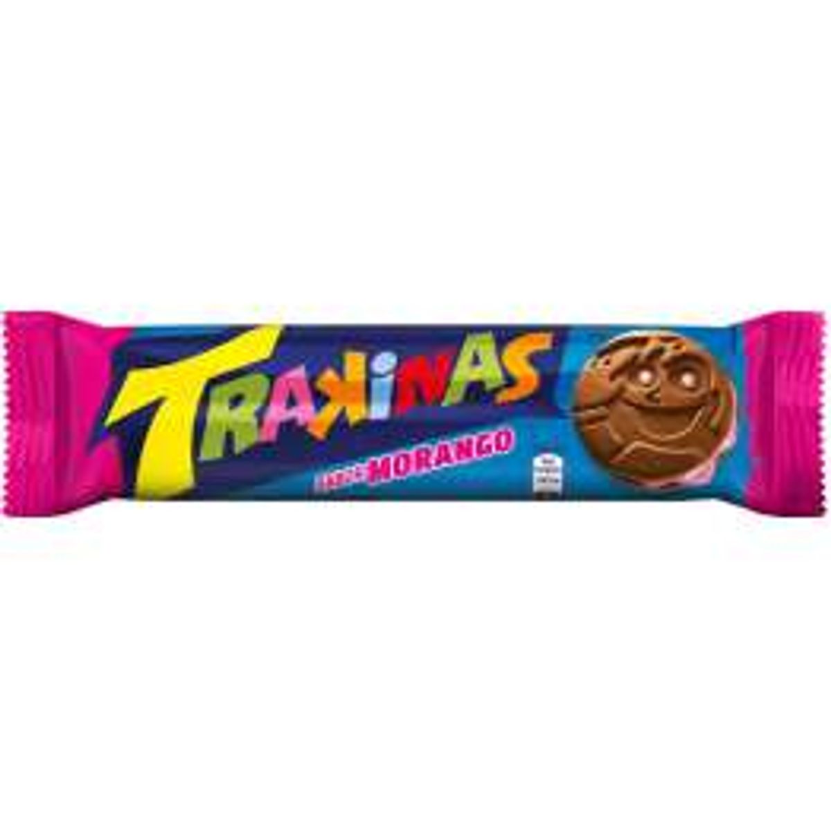 TRAKINAS biscoito Morango-Kjeks med  fyll 126g