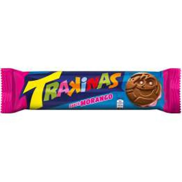 Hovedbilde TRAKINAS biscoito Morango-Kjeks med  fyll 126g